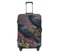 Woshuwo Two Ravens Housse de protection élastique pour valises de 55,9 à 61 cm
