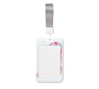 Woshuwo Western Art Porte-badge coulissant minimaliste en plastique rigide pour cartes de travail pour infirmières et bureau