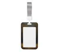 Woshuwo White Ghosts Woods Dark Academia Porte-badge coulissant en plastique rigide pour cartes de travail pour infirmières et bureau