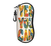 Woshuwo Yes You Can Étui à lunettes portable Motif floral