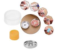 wosume wosumeBoutons de Couverture, Sac en Tissu Kit de Boutons de Couverture Base de Bouton Rond DIY Artisanat Fait à la Main Boucle Faisant des Outils(20mm)