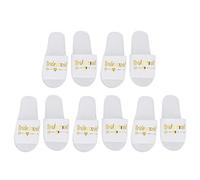 Wosune Pantoufles, 5 Paires de Pantoufles d'hôtel Confortables pour Mariage pour fête(29 * 23 * 8cm-Bridesmaid)