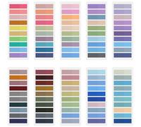 Wosyoodo 2000 Pièces Marque Page Adhesif, 10 Styles Multicolore Sticky Notes, Annotation Livre, Inscriptible Sticky Tabs, Index Tabs pour Prise de Notes, Listes de Tâches et Rappels