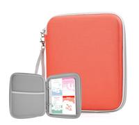 WOT I Porte-cartes pour cartes Yoto, 80 poches avec fermeture éclair pour lecteur et mini cartes audio, classeur portable avec sac en maille pour voyage, orange