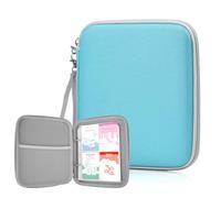 WOT I Porte-cartes pour cartes Yoto, 80 poches avec fermeture éclair pour lecteur et mini cartes audio, classeur portable avec sac en maille pour voyage, bleu