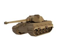 WOT Tiger II - Puzzle 3D CARTONIC en Carton - Maquette de Char Militaire à Assembler - 50 Pièces - sans Colle - Écologique - Tous Âges - Cardboard 3D Jigsaw Puzzle