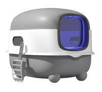 WOTAT Bac à Litière Autonettoyante,Désinfection UV,Bac Litiere pour Chat avec Pelle,Caisse Chat Litiere Portable,Litiere Fermée pour Chat,Maison de Toilette Chat XXL,2 Ouvertures,Anti-Odeur