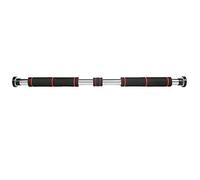 WOTAT Barre de traction,Barre de porte,Réglable de 80cm à 130cm,Montage sans vis,Antidérapant,Maintien sûr, Poignées en mousse,150 kg,Barre de gymnastique,Pull Up Bar (Noir)