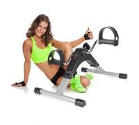 WOTAT Mini Vélo d'Appartement, Uten Pedalier d'appartement Portable avec Ecran LCD Bouton de Pédaler Résistance Réglable Bras Jambes Entraîner (Argent + Noir (49x37x35cm))