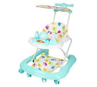 WOTAT Trotteur Babywalker 4 en 1 Chariot d'éveil et de marche Trotteur - fonction basculante Transat avec roulettes, lumière, musique, aire de jeu Table à manger Trotteur Pliable