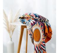 Wotcsil Plaid Canapé Coton Boho Couverture Réversible Throw Couvre Lit | Plaid Jeté de Canapé Bohème Blanket Couvre Fauteuil Dessus Lit avec Motif Géométrique, 200x230cm