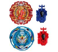 Wotean Gyroscope Turbos Kit toupie de Combat 4D Arena Metal Fusion avec Lanceur de Bataille, Coffret Cadeau pour Enfants(202+191-02)
