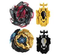 Wotean Gyroscope Turbos Kit toupie de Combat 4D Arena Metal Fusion avec Lanceur de Bataille, Coffret Cadeau pour Enfants(113+85)