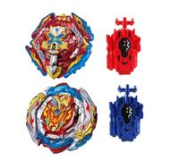 Wotean Gyroscope Turbos Kit toupie de Combat 4D Arena Metal Fusion avec Lanceur de Bataille, Coffret Cadeau pour Enfants(201+200)