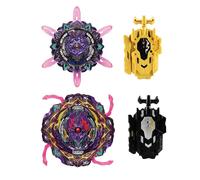 Wotean Gyroscope Turbos Kit toupie de Combat 4D Arena Metal Fusion avec Lanceur de Bataille, Coffret Cadeau pour Enfants(206+169)