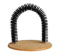 WOTEG Arch Toy Brosse pour chat | Cat Back Scratcher Arch Style Brosses | Jouet interactif, auto-grattoir et masseur, les poteaux de brosse réduisent la perte de poils et les boules de poils pour