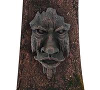 WOTEG Visage d'arbre | Sculpture murale à suspendre représentant le l'énigme vert - L'esprit Nottingham Woods - Sculpture d'arbre jardin adaptée à la décoration l'arbre jardin