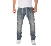 WOTEGA Noah - Jean pour Hommes - Jean Jogger en Molleton - Jean Stretch pour Hommes - Pantalon de Jogging, Gris (Turbulence Grey 3R4215), W32/L38