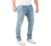 WOTEGA Noah - Jogging en Jean pour Homme - Pantalon Hip-hop - Pantalon de Jogging en Denim Chino pour Homme, Bleu (Blue Shadow 3R4020), W31/L34