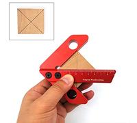 Wotendy Jauge Carrée de Centrage, Outil de Mesure de Menuiserie, Centre de Jauge de Ligne, Règle de Menuisier de Jauge de Ligne à Angle Droit de 45/90 Degrés