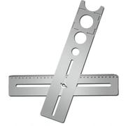 Wotendy Localisateur de Trou pour Carreaux de Céramique Poinçon Universel pour Outil de Poinçon en Marbre Universel en Acier Inoxydable Portatif 300 mm, Taille du Trou: 25 mm/40 mm/45 mm/55 mm