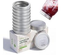 Wothfav Couvercles Mason Jar Wide Mouth, Couvercles Étanches pour le Stockage et la Conservation des Aliments, Compatibles avec la Plupart des Appareils de Mise Sous Vide Électriques, Lot de 10