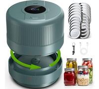 Wothfav Machine Sous Vide pour Bocaux en Verre, Scelleuse sous Vide Bocaux, Mason Jar Vacuum Sealer pour Bocaux à Ouverture Normale, Affichage LCD, Conservation des Aliments et Fermentation-Gris