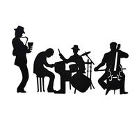 wotieuns Music Metal Silhouette Music Metal Wall Decoration Saxophone Wall Hanging Cello Wall Art Jazz Drum Wall Decoration for Living Room Bedroom Office Hanging