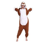 wotogold Animal Paresse Pyjama Sloth Costumes de Cosplay Adulte Unisexe avec Sourcil Marron L