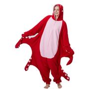 wotogold Pyjama Pieuvre Animal Costumes de Cosplay Unisexe pour Adultes Rouge S