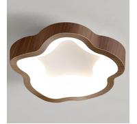 WOTTES Plafonnier LED Moderne Noyer - 14W Blanc froide Luminaire Fleur Lampe de Plafond pour Couloir Salle de bain - 1pcs Dia 23cm
