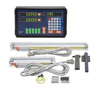 WOTZOV Affichage numérique 2 Axes avec 2 règles optiques à échelle linéaire pour Tour et fraiseuse，2 Axis 5um Kit