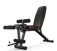 WOTZOV Banc de Musculation réglable en Hauteur, Banc d'exercice Utilitaire avec Support pour haltères et Extension de Jambe pour prédicateur, pour Un entraînement Musculaire COM