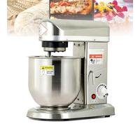 WOTZOV Batteur sur Socle électrique Robuste avec Bol en Acier Inoxydable - Batteur Professionnel 5 L avec 3 Vitesses réglables pour Boulangerie et Pizzeria,Stainlesssteel 10L