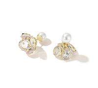 WOTZOV Boucles d'oreilles en Forme de Badminton avec Zircon pour Femmes, Bijoux de Luxe élégants et légers, Boucles d'oreilles de fête en Vogue, Boucles d'oreilles Simples de St