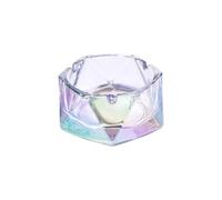 WOTZOV Cendrier en Verre créatif pour la Maison, léger, Luxueux, géométrique, pour Salon, Bureau, Tendance, pour Fumeurs，A