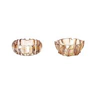 WOTZOV Cendriers en Verre Cristal, Grande capacité, Tendance, décoration de Maison, équipement pour Fumeurs, Jaune, 2 pièces