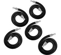 WOTZOV Corde De Guidage Robuste en Velours Noir pour La Gestion des Files D'Attente dans Les Hôtels Et Les Théâtres - Solution Haut De Gamme pour La Gestion des Événements Et De,5 Pack 100cm/40 in