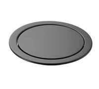 WOTZOV Couvercle de Poubelle intégré, Poubelle de Cuisine en Acier Inoxydable 430, Rabat pivotant intégré pour Cuisine, Salle de Bain, Espace Public, Table à Manger, Noir