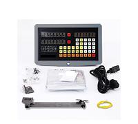 WOTZOV Ensemble d'affichage numérique linéaire SDS2MS à 2 Axes avec 2 règles linéaires de 5U (Longueur de 120 mm à 1020 mm) pour Tours, fraiseuses et Machines CNC.，One Piece DRO