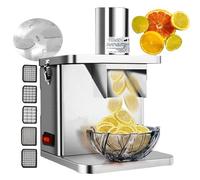 WOTZOV Hachoir-trancheur électrique pour Fruits - Coupe-Frites électrique - Machine à salades Professionnelle - avec 5 grilles et Disque à Couteaux - Robot culinaire