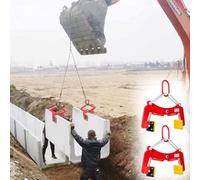 WOTZOV Lot de 2 Pinces de Levage pour Granit - Capacité de 325 kg, revêtement en Caoutchouc antidérapant, Ouverture réglable de 5 à 30 cm pour Un Levage sécurisé des d，L (Opening 10 30 cm)