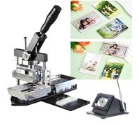WOTZOV Machine À Badges, Machine À Aimants Photo, Machine À Fabriquer des Aimants Rectangulaires pour Réfrigérateur (À Faire Soi-Même), avec 100 Kits De Consommables Et Une Machine D，90x65mm