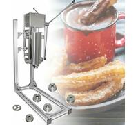 WOTZOV Machine à Churros Manuelle 3L 5L 7L Machine à Churros Commerciale Remplissage Automatique, Machine à Fruits Latine en Acier Inoxydable avec 6 Buses Machine à Churros espa,7l