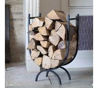 WOTZOV Râtelier à bûches incurvé, râtelier de Rangement en Acier pour bûches, empileur de Bois pour cheminée extérieure/Atelier de menuiserie/véranda