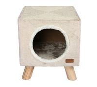 Wouapy - Arbre à Chat Piloti - Arbre à Chat en Fourrure & Sisal - Pensé pour Le Confort des Chats - Design & Tendance - Pratique avec Son Griffoir - Ecru