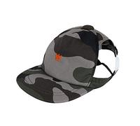 Wouapy - Casquette Baseball pour Chien - Casquette Originale et Stylée en Coton - Réglable par Elastiques - Protège du Soleil - T3 pour Tour de Tête Vertical de 30 à 36 cm - Camouflage
