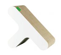 Wouapy - Griffoir Déco Cacta pour Chat - Griffoir Entièrement en Carton - Design Moderne & Epuré - Larges Surfaces en Carton à Griffer - Pensé pour Le Confort des Chats - Blanc