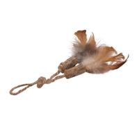 WOUAPY-Jouet pour chat coloris beige matatabi bouchons à plumes Wouapy - 18 x 1,5 x 1,5 cm