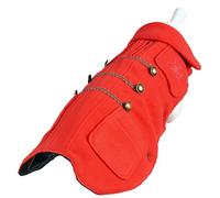 Wouapy Manteau "Duffle Red" De Wouapy En Taille 38, Le Duffle-Coat Qui Protège Votre Chien Des Intempéries Pour Chien